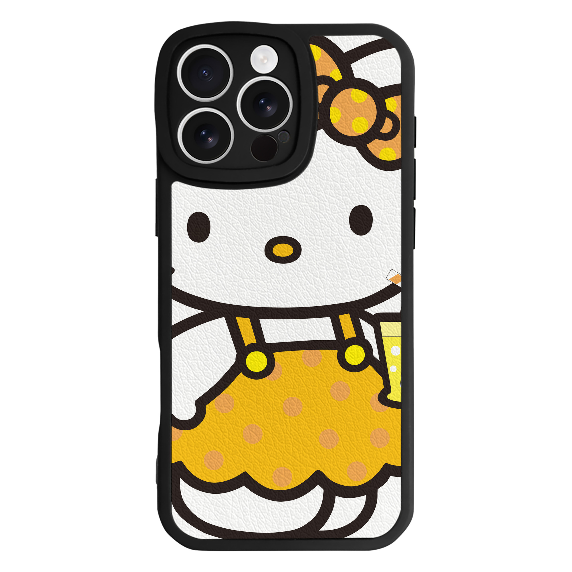 （画像用） Hello Kitty ハローキティ 【iPhone 16シリーズ対応】シリコンスマホケース（レザー調） 材質：シリコン